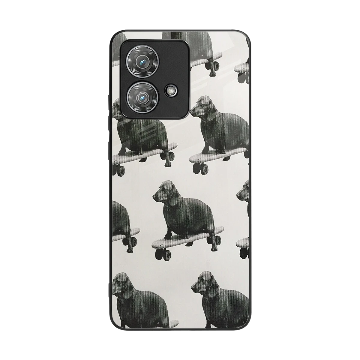 Pup Skater back phone cover | glass case for motorola edge 40 neo 5g