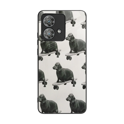 Pup Skater back phone cover | glass case for motorola edge 40 neo 5g