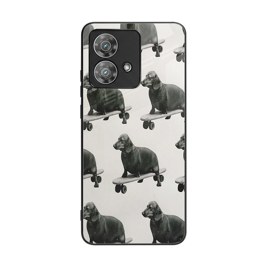 Pup Skater back phone cover | glass case for motorola edge 40 neo 5g