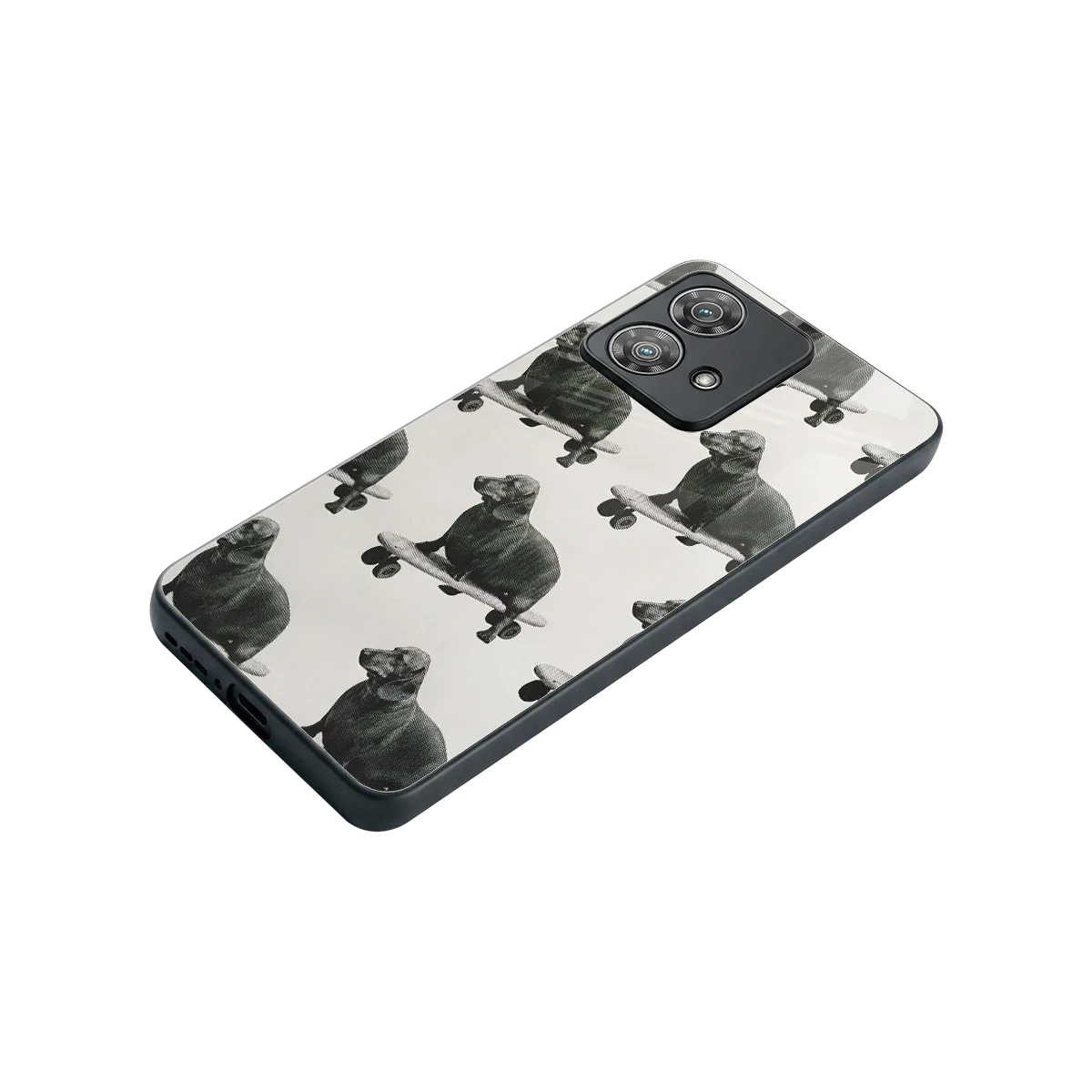Pup Skater stylish phone case for motorola edge 40 neo 5g | glossy glass and slim fit