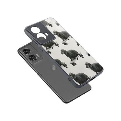 Pup Skater sleek motorola edge 50 fusion cover with tempered glass back and TPU edges