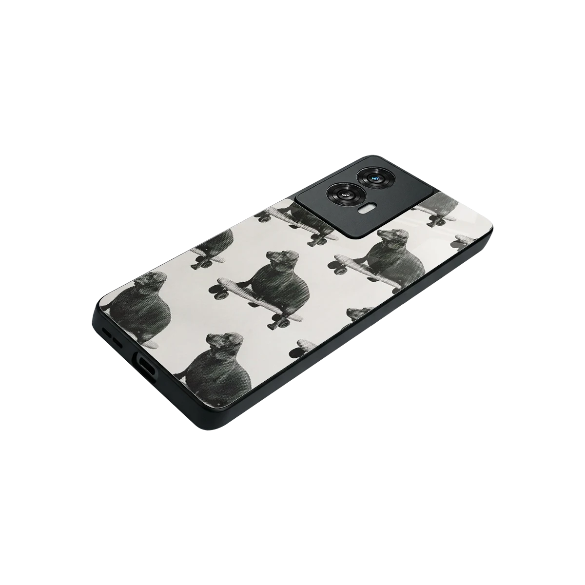 Pup Skater stylish phone case for motorola edge 50 fusion | glossy glass and slim fit