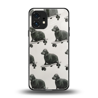Pup Skater back phone cover | glass case for nothing phone 1