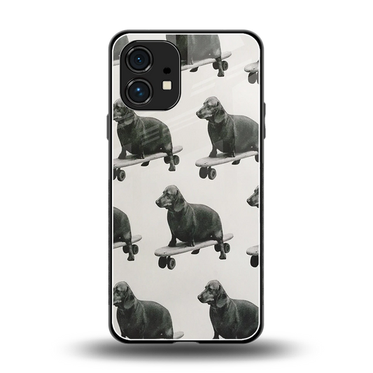 Pup Skater back phone cover | glass case for nothing phone 1