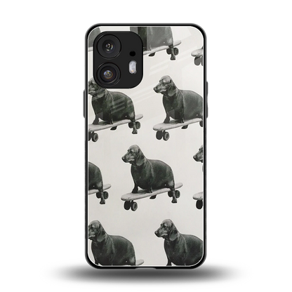Pup Skater back phone cover | glass case for nothing phone 2