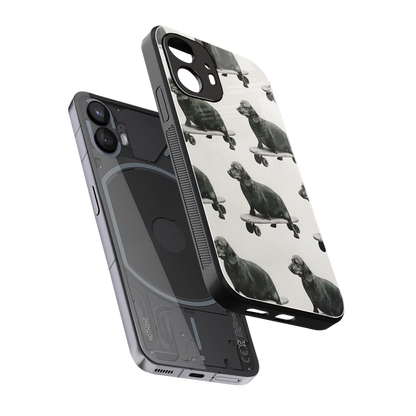 Pup Skater sleek nothing phone 2 cover with tempered glass back and TPU edges