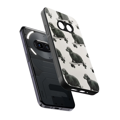 Pup Skater sleek nothing phone 2a cover with tempered glass back and TPU edges