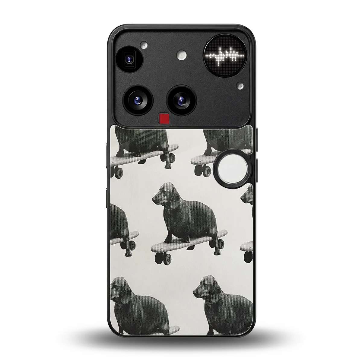 Pup Skater back phone cover | glass case for nothing phone 3