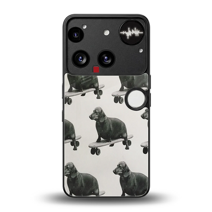 Pup Skater back phone cover | glass case for nothing phone 3