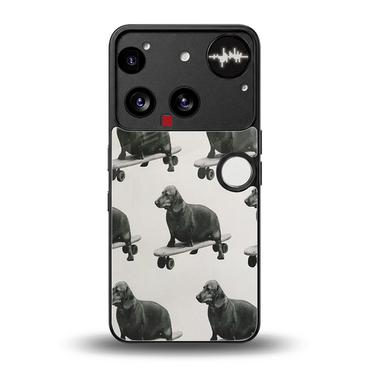 Pup Skater back phone cover | glass case for nothing phone 3