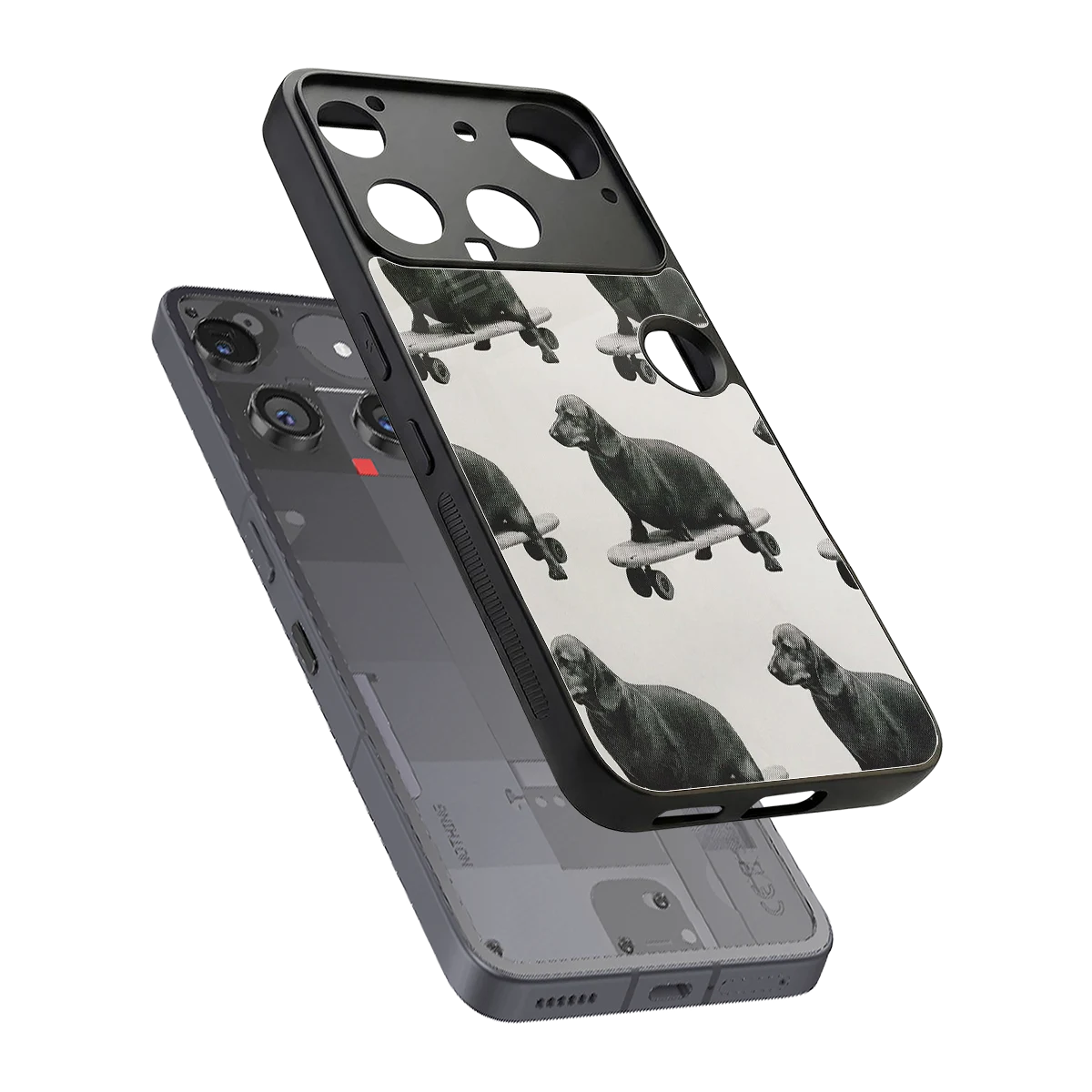 Pup Skater sleek nothing phone 3 cover with tempered glass back and TPU edges
