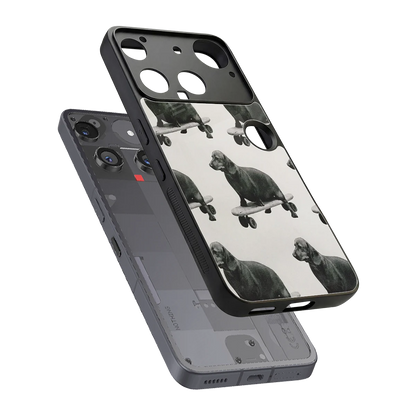 Pup Skater sleek nothing phone 3 cover with tempered glass back and TPU edges