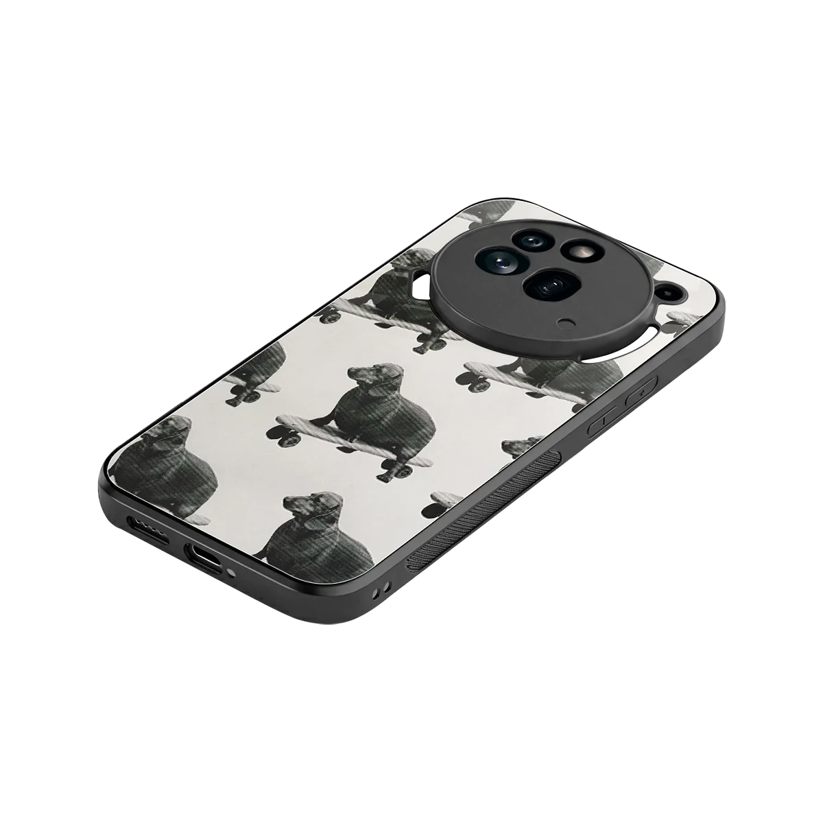 Pup Skater stylish phone case for nothing phone 3a pro | glossy glass and slim fit