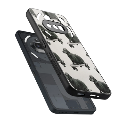 Pup Skater sleek nothing phone 3a cover with tempered glass back and TPU edges