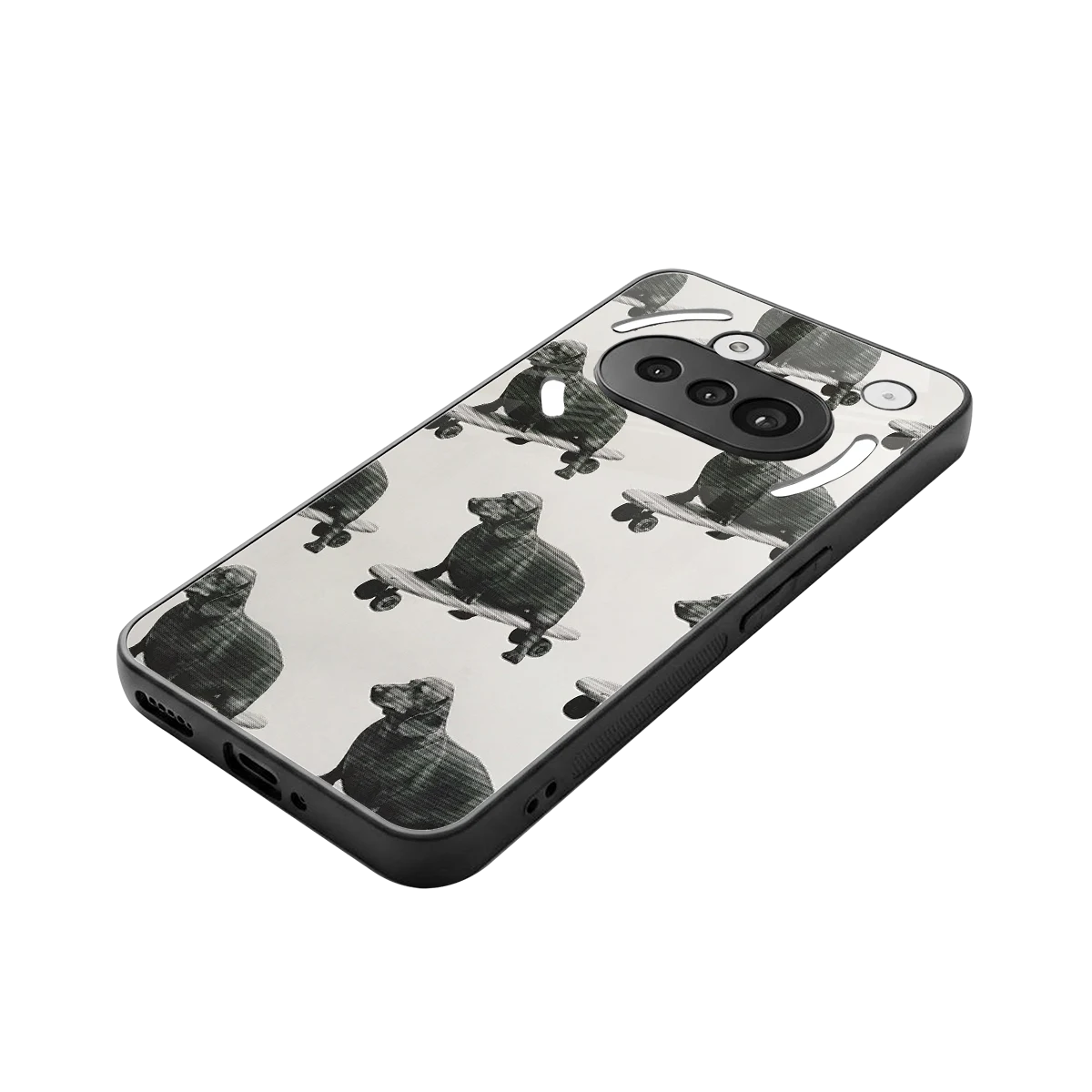 Pup Skater stylish phone case for nothing phone 3a | glossy glass and slim fit