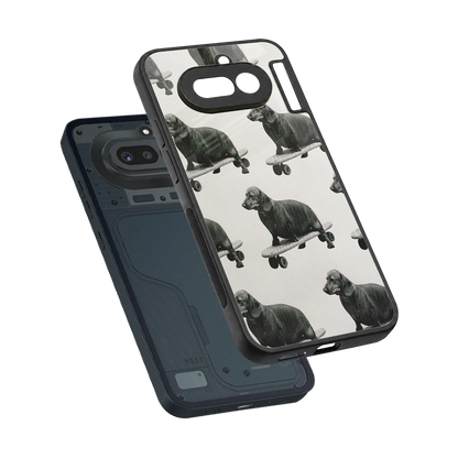 Pup Skater sleek nothing phone 4a cover with tempered glass back and TPU edges