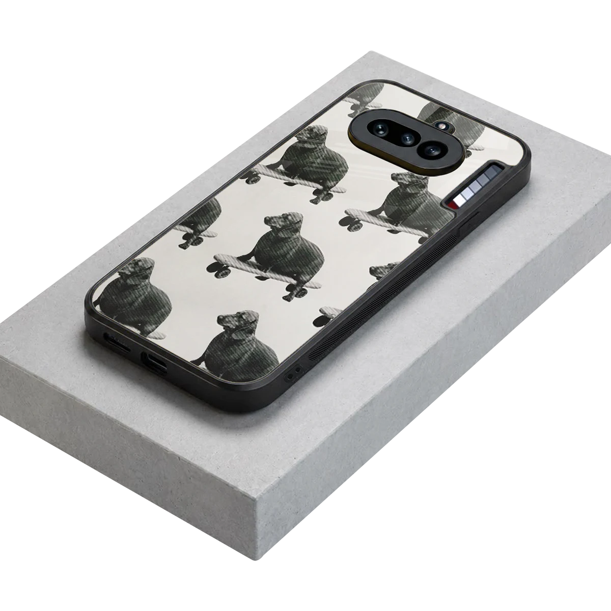 Pup Skater stylish phone case for nothing phone 4a | glossy glass and slim fit