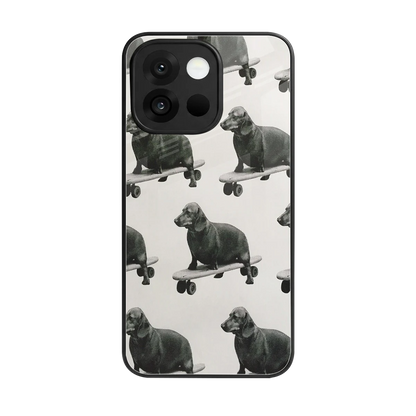 Pup Skater back phone cover | glass case for oneplus 13s