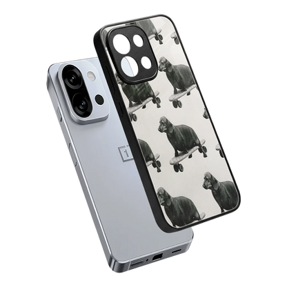 Pup Skater sleek oneplus 13s cover with tempered glass back and TPU edges