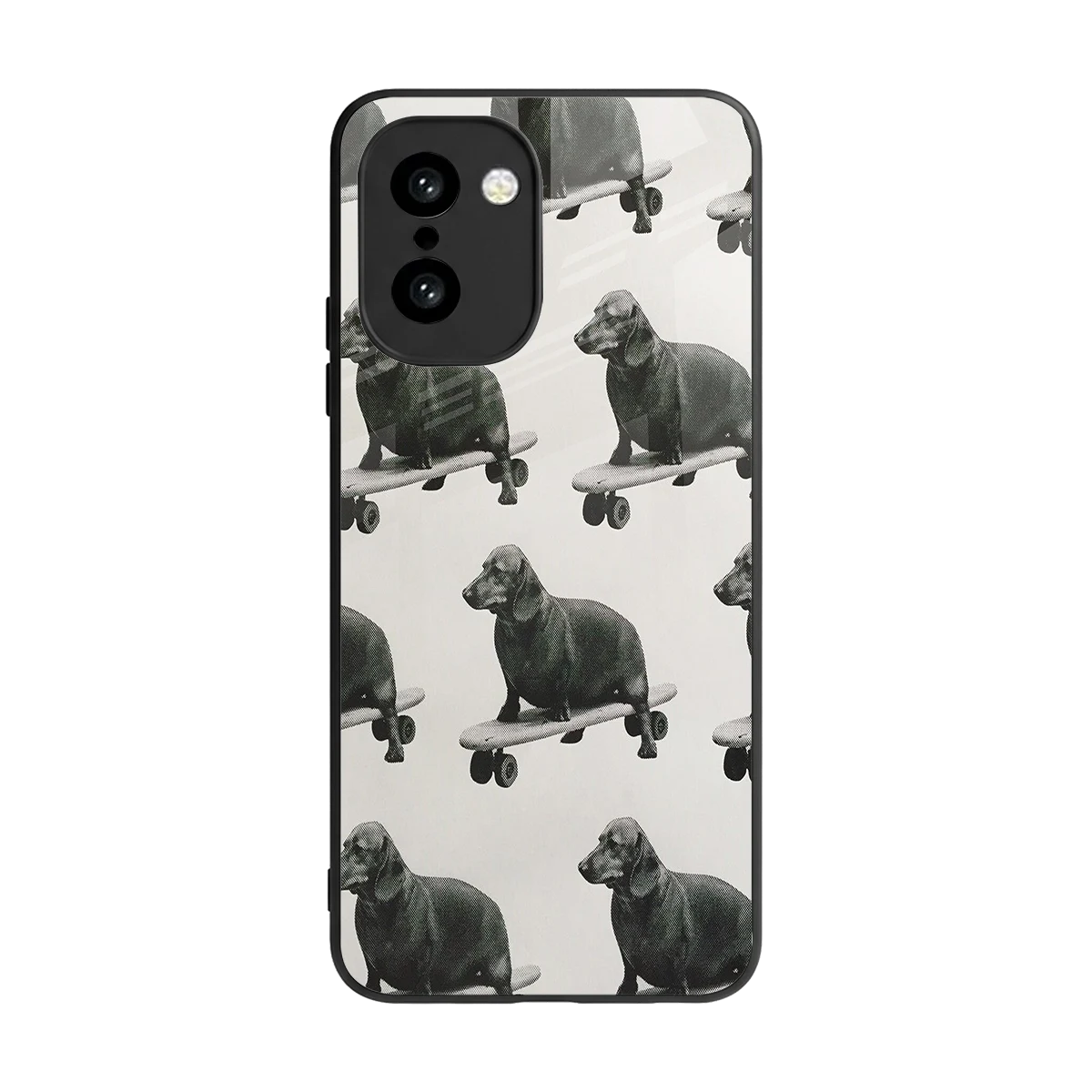 Pup Skater back phone cover | glass case for oneplus 15r