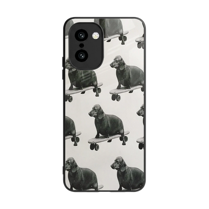 Pup Skater back phone cover | glass case for oneplus 15r