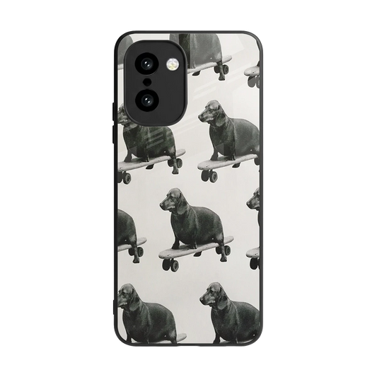 Pup Skater back phone cover | glass case for oneplus 15r