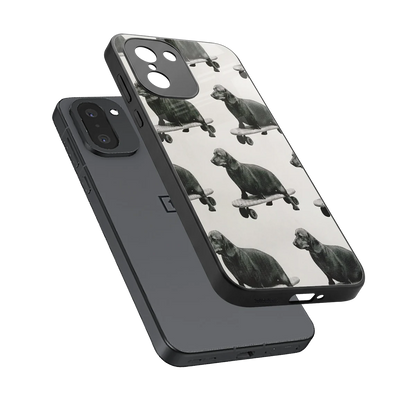 Pup Skater sleek oneplus 15r cover with tempered glass back and TPU edges