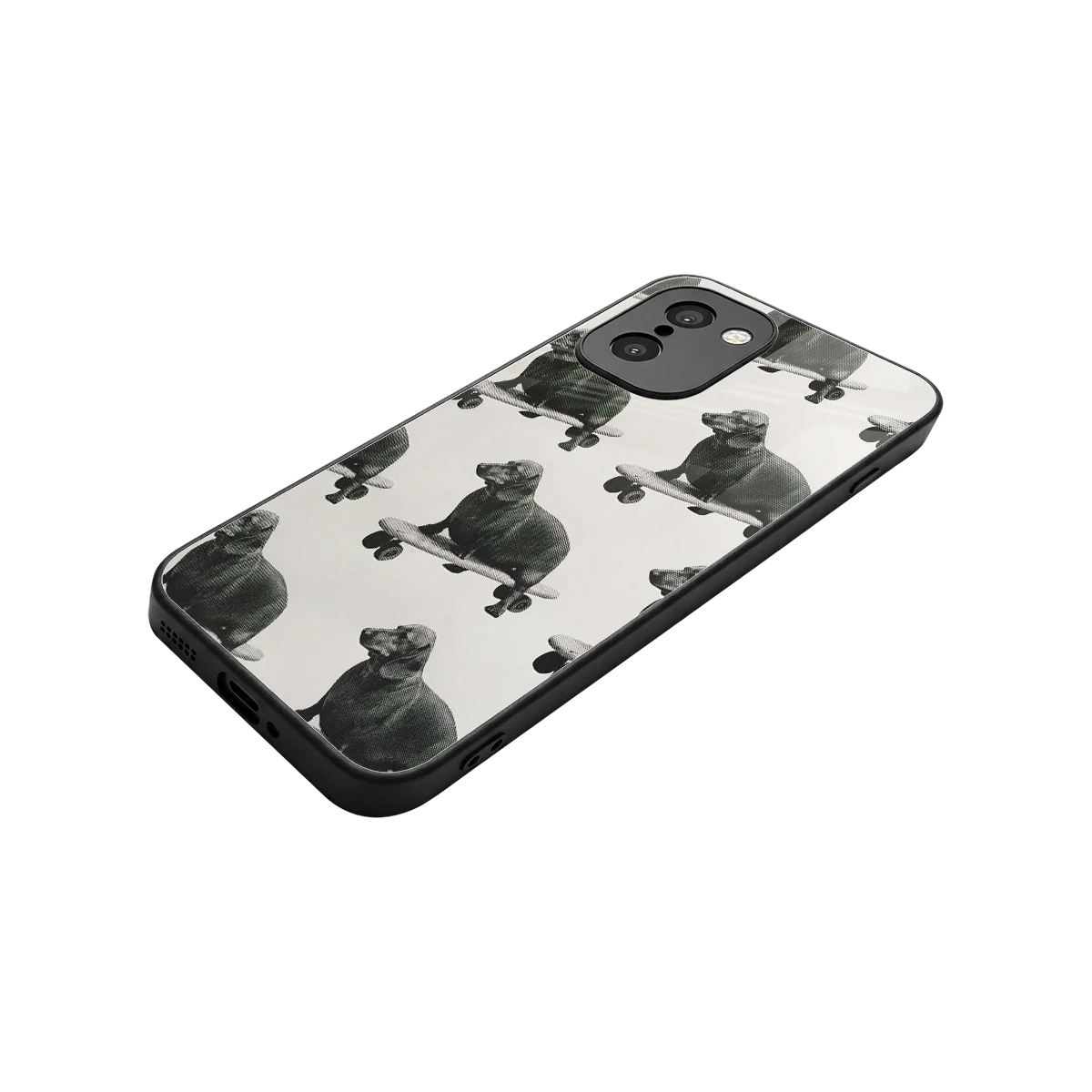 Pup Skater stylish phone case for oneplus 15r | glossy glass and slim fit