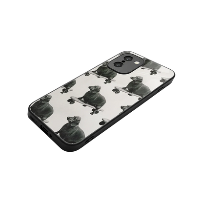 Pup Skater stylish phone case for oneplus 15r | glossy glass and slim fit