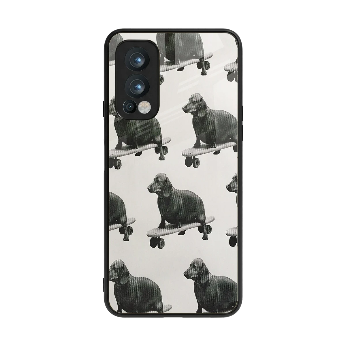 Pup Skater back phone cover | glass case for oneplus nord 2