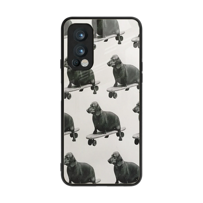 Pup Skater back phone cover | glass case for oneplus nord 2
