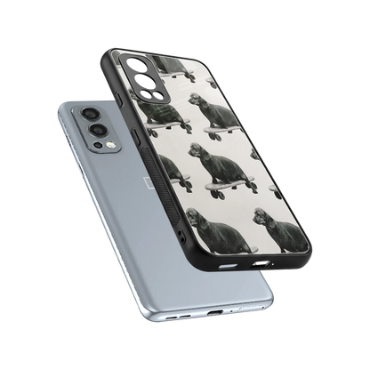 Pup Skater sleek oneplus nord 2 cover with tempered glass back and TPU edges