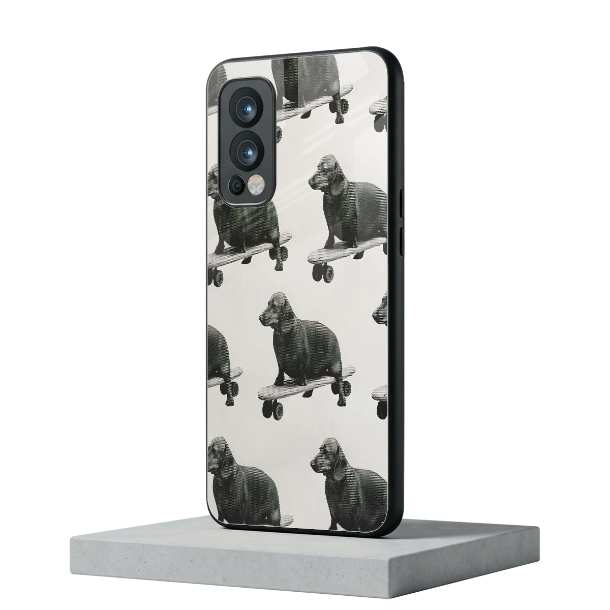 Pup Skater oneplus nord 2 mobile cover | shockproof glass phone case