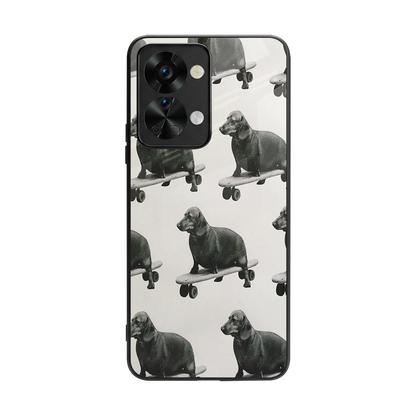 Pup Skater back phone cover | glass case for oneplus nord 2t