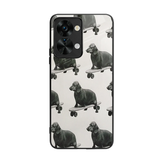 Pup Skater back phone cover | glass case for oneplus nord 2t