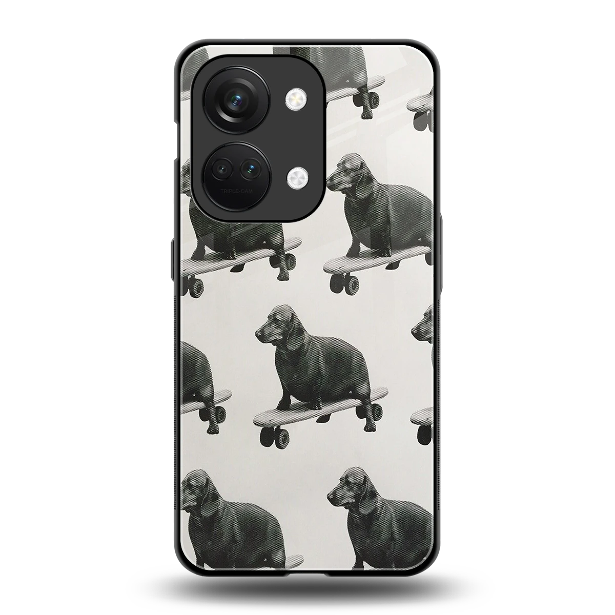 Pup Skater back phone cover | glass case for oneplus nord 3