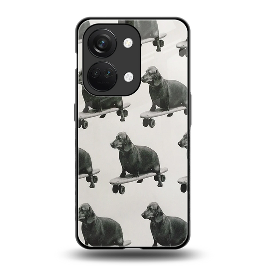 Pup Skater back phone cover | glass case for oneplus nord 3