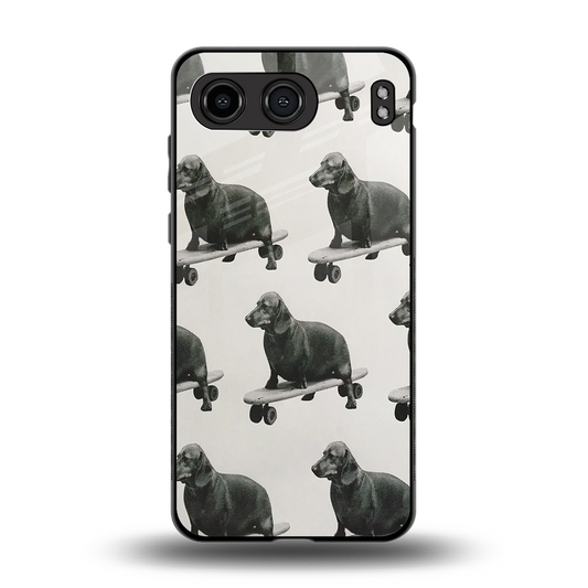 Pup Skater back phone cover | glass case for oneplus nord 4