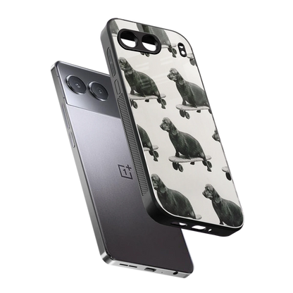 Pup Skater sleek oneplus nord 4 cover with tempered glass back and TPU edges