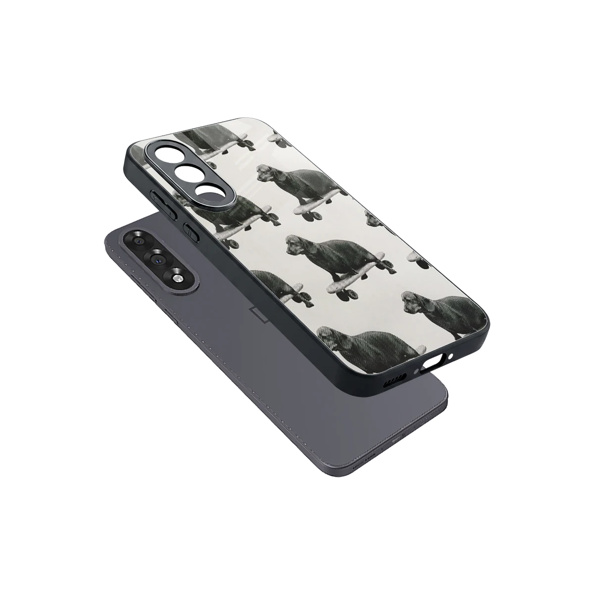 Pup Skater sleek oneplus nord 5 cover with tempered glass back and TPU edges
