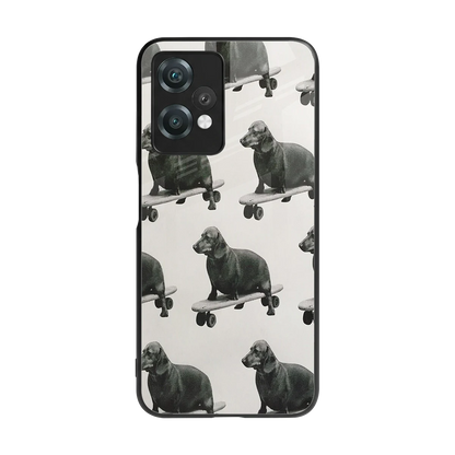Pup Skater back phone cover | glass case for oneplus nord ce 2 lite