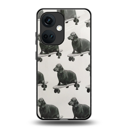 Pup Skater back phone cover | glass case for oneplus nord ce 3