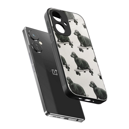 Pup Skater sleek oneplus nord ce 3 cover with tempered glass back and TPU edges