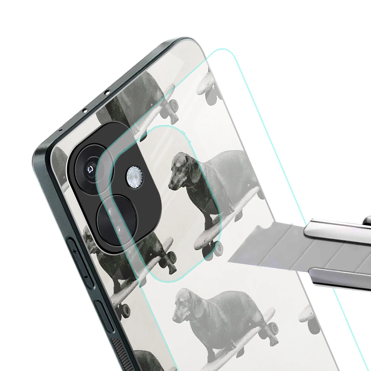 Pup Skater stylish phone case for oneplus nord ce 3 | glossy glass and slim fit