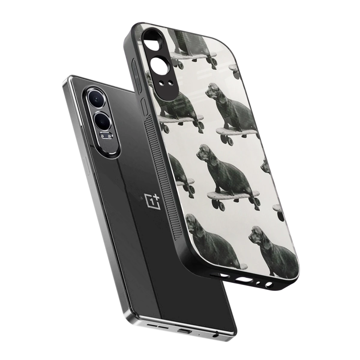 Pup Skater sleek oneplus nord ce 4 lite cover with tempered glass back and TPU edges
