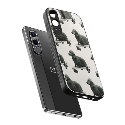 Pup Skater sleek oneplus nord ce 4 lite cover with tempered glass back and TPU edges