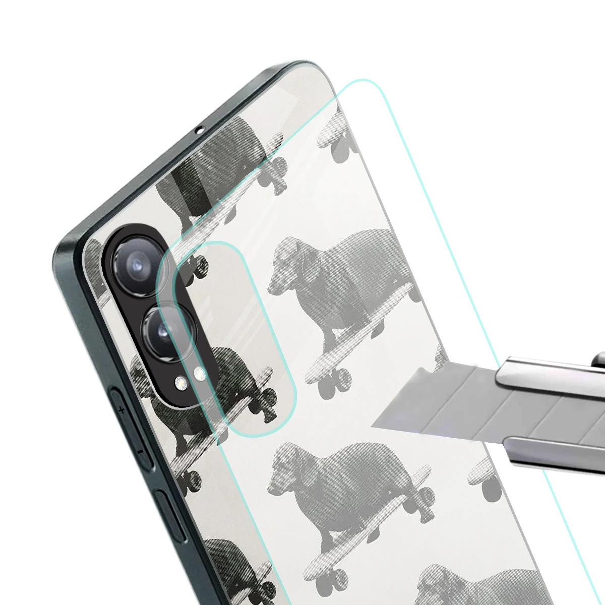 Pup Skater stylish phone case for oneplus nord ce 4 lite | glossy glass and slim fit