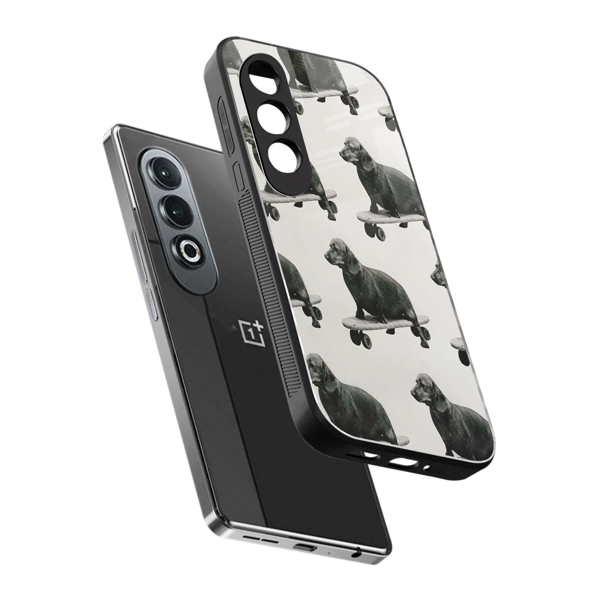 Pup Skater sleek oneplus nord ce 4 cover with tempered glass back and TPU edges