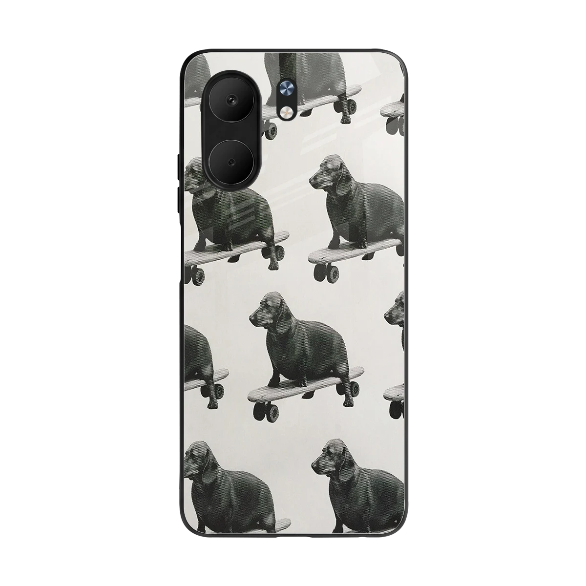 Pup Skater back phone cover | glass case for oppo a5x 5g
