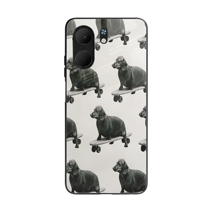 Pup Skater back phone cover | glass case for oppo a5x 5g